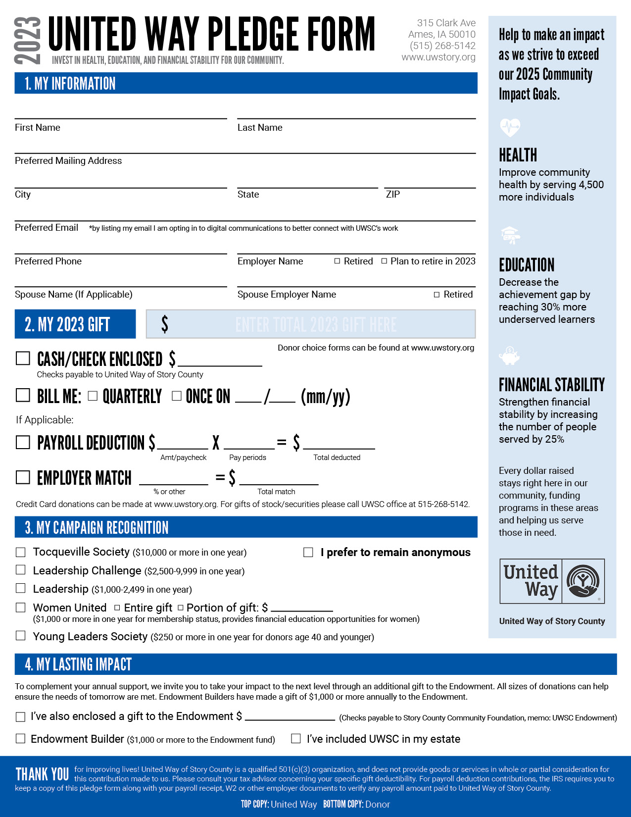 2022 Pledge Form