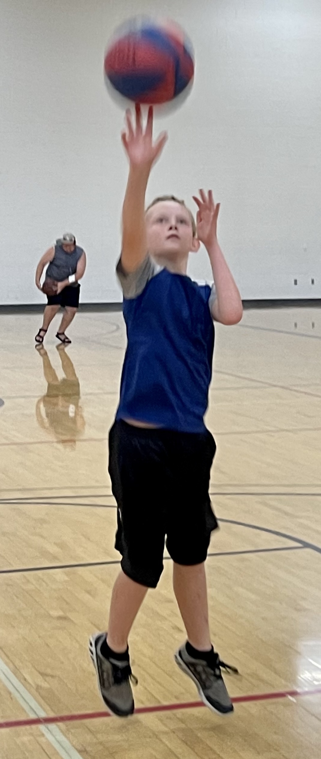 Josh playing basketball