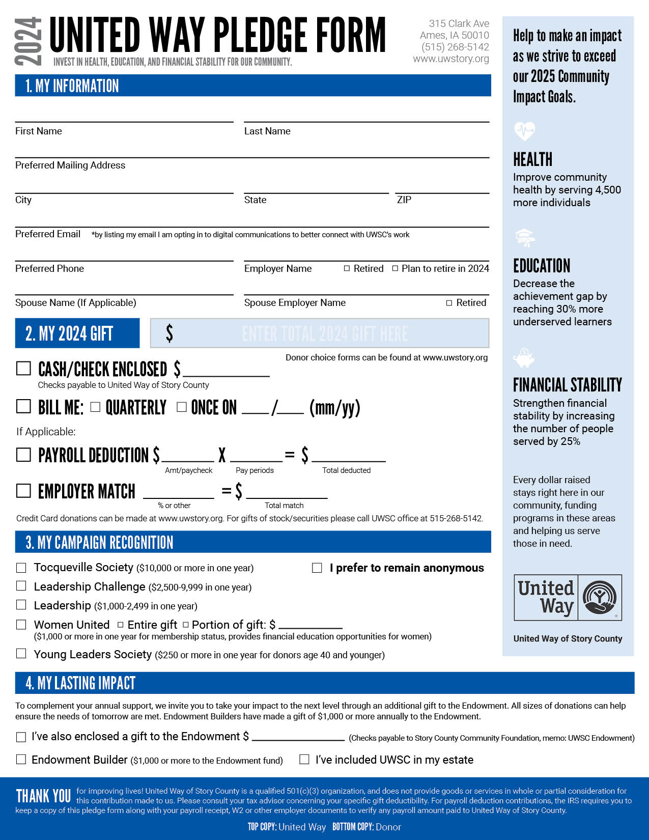 2024 Pledge Form