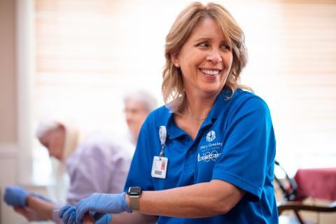 Nurse smiling